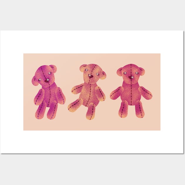 Little bear toys Wall Art by CleanRain3675